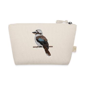 Kookaburra bird drawing biologist bird lover - Organic Pouch - nature - Back