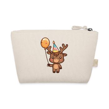 Moose Birthday Comic Cute - Organic Pouch - nature - Back