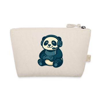 Panda Gamer Geek Gaming - Organic Pouch - nature - Back