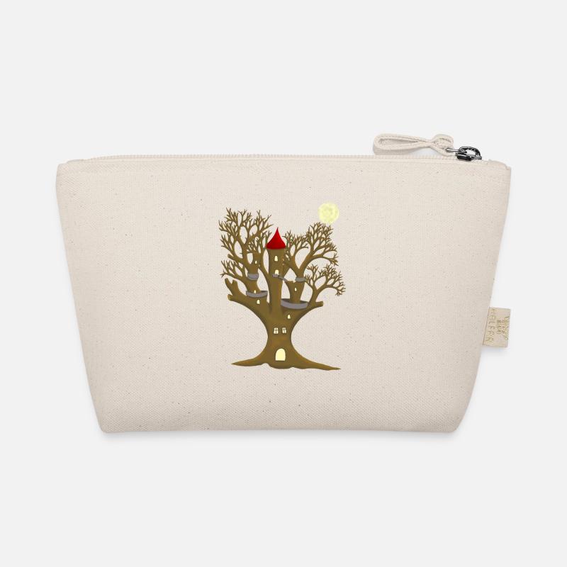 Fantasy Baumhaus Wald Baum Kind Kinder Märchen Bio-Täschchen