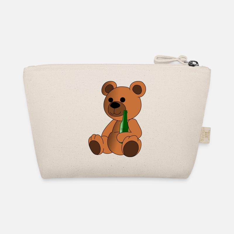 Teddy Bear with beer bottle Organic Pouch
