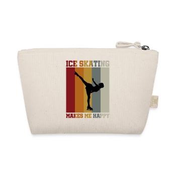 Ice Skating makes me happy - Bio-Täschchen - Natur - Hinten