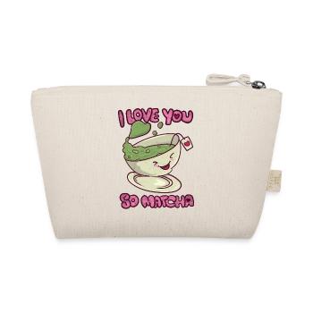 Ich liebe dich so Matcha Kawaii Schatz Valentinstag - Bio-Täschchen - Natur - Hinten