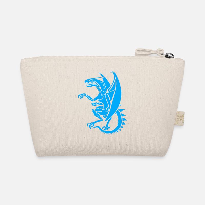 blue dragon t shirt dragon blue mythical creature Organic Pouch