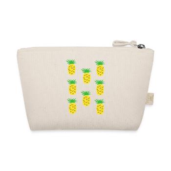 Ananas Muster - Bio-Täschchen - Natur - Hinten