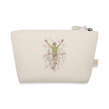 cyclist finish line art expresionist - Organic Pouch - nature - Back