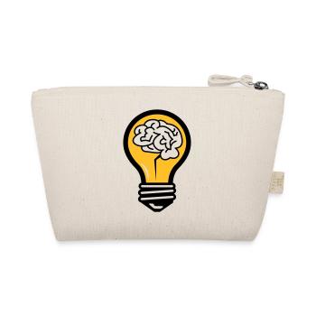 Light bulb with a brain - Organic Pouch - nature - Back