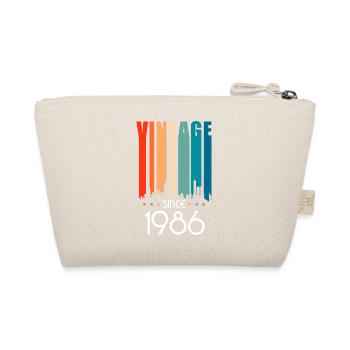 Vintage 1986 86 Birthday Retro Vintage Gift - Organic Pouch - nature - Back