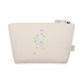 Dogs Colorful Retro Colorful Kids Baby Pets - Organic Pouch - nature - Back