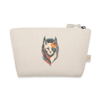 For Cat Fans Cat Art - Organic Pouch - nature - Back