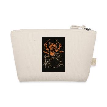 Drummer Cat Punk Rock Music - Organic Pouch - nature - Back