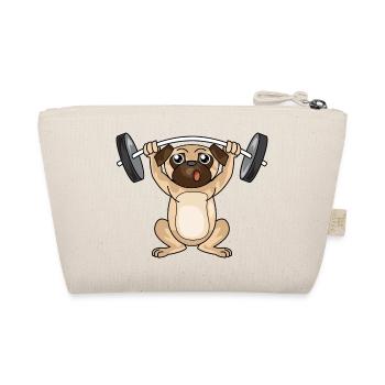 Dog Pug Training Weight Dumbbells Gift - Organic Pouch - nature - Back