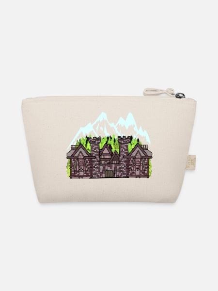 Austria Medieval Castle Fortress Fantasy Knights - Organic Pouch - nature - Back