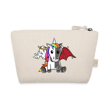 Unicorn Dark Demon Angel Devil Satanic Fable - Organic Pouch - nature - Back