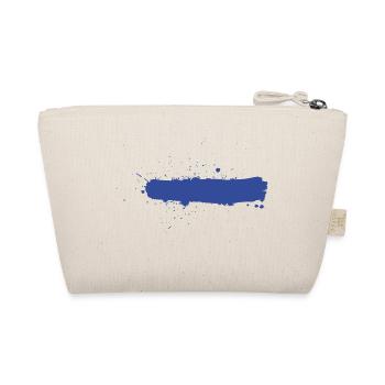 Farbstrich blau Kleckse Farbspritzer Geschenk - Bio-Täschchen - Natur - Hinten