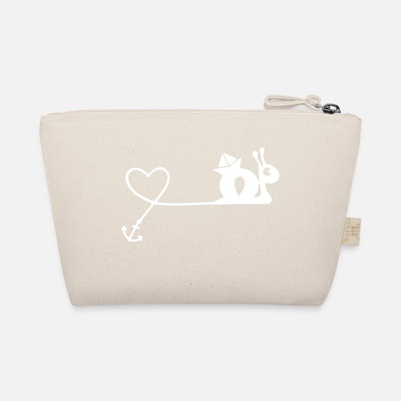 schnecke maritim herz anker3 Bio-Täschchen