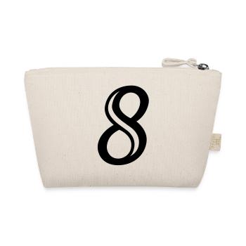 Decorated Number 8 Eight - Organic Pouch - nature - Back