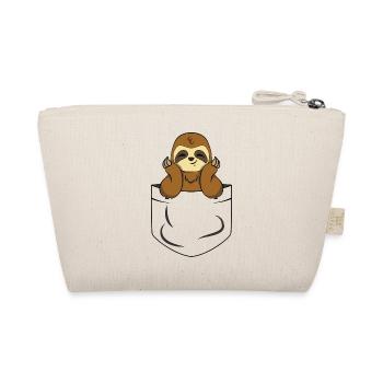 Sloth in breast pocket - Organic Pouch - nature - Back