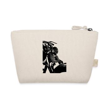 Close-up motorcycle idea gift biker birthday - Organic Pouch - nature - Back