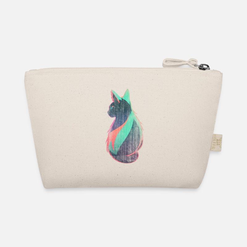 Neon Cat Art Organic Pouch