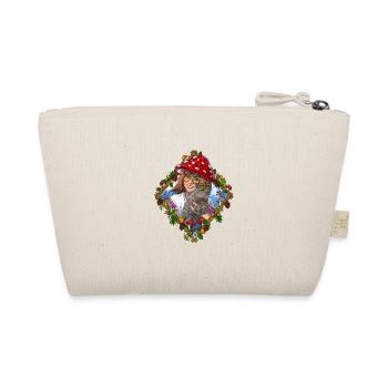 Hippie Mushroom Cat - Organic Pouch - nature - Back