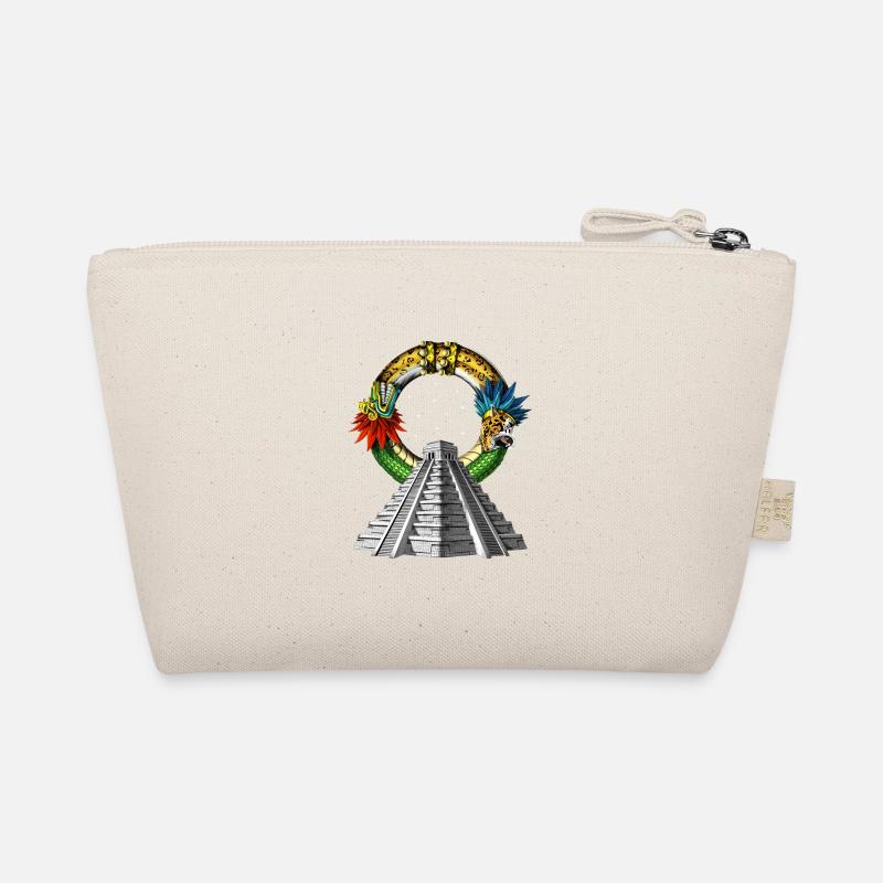 Ancient Aztec Pyramid Organic Pouch