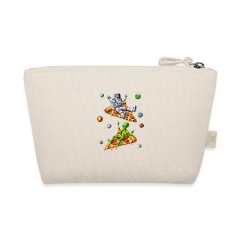 Astronaut And Alien Riding Pizza - Organic Pouch - nature - Back