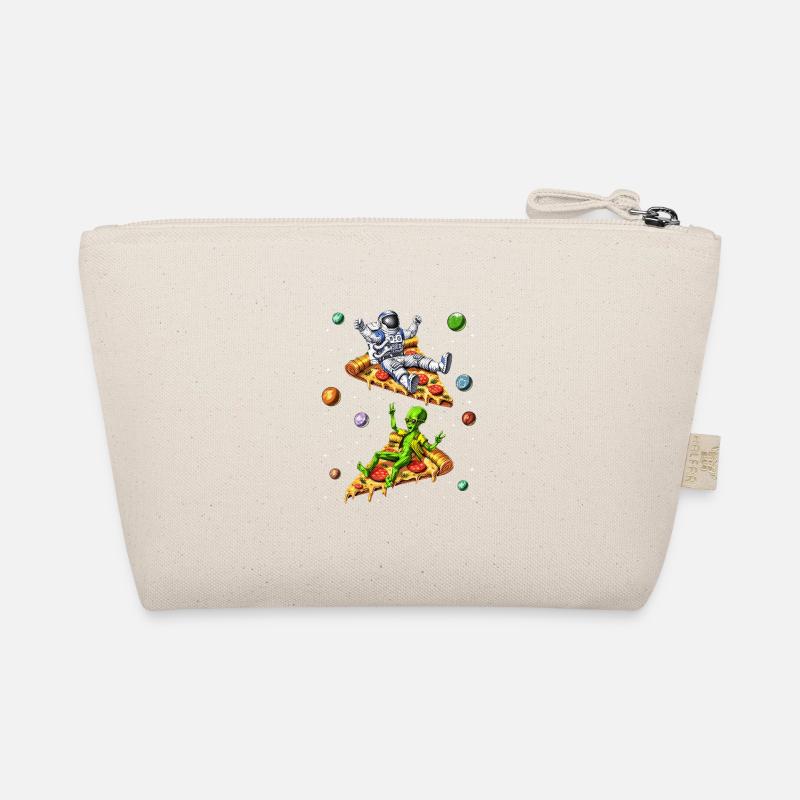 Astronaut And Alien Riding Pizza Organic Pouch