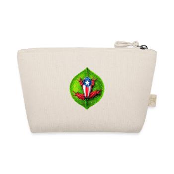 Puerto Rico Flag Coqui Frog - Organic Pouch - nature - Back