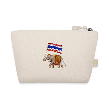 Thailand Elephant Thai Flag - Organic Pouch - nature - Back