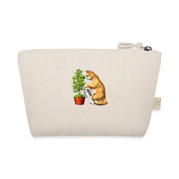 Cat Watering Plants - Organic Pouch - nature - Back