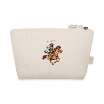 Raccoon Cowboy Rodeo - Organic Pouch - nature - Back