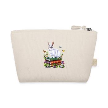 Cottagecore Rabbit Books - Organic Pouch - nature - Back