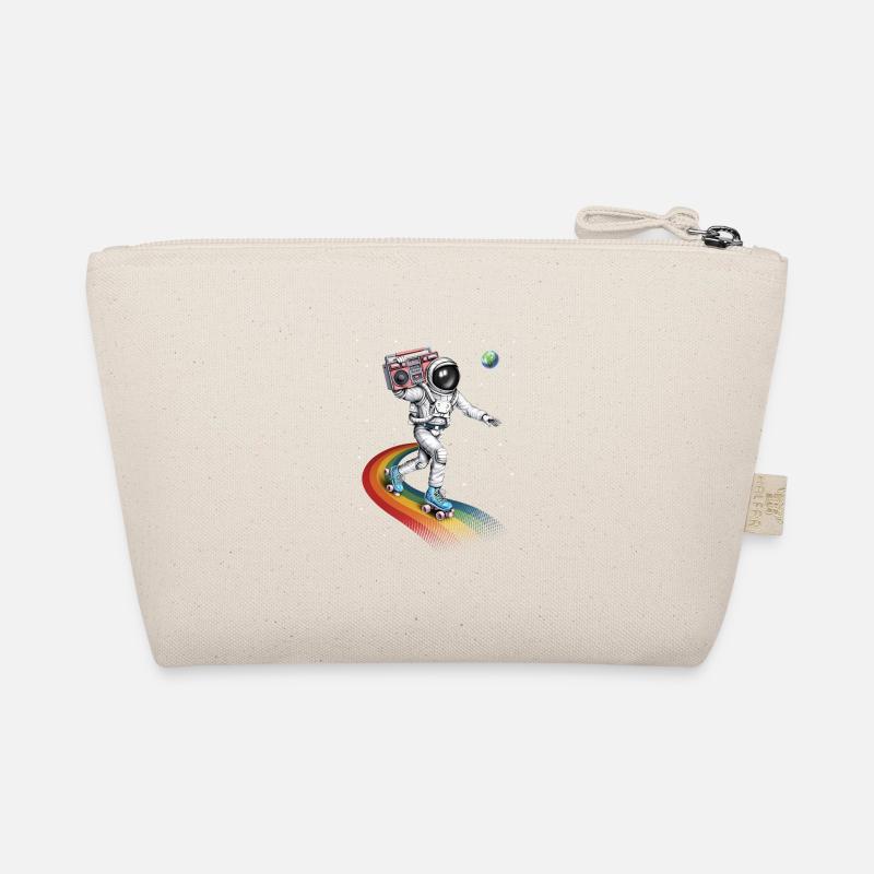 Astronaut Roller Skating Organic Pouch