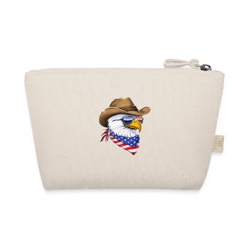 Amerikanischer Weißkopfseeadler Cowboy - Bio-Täschchen - Natur - Hinten