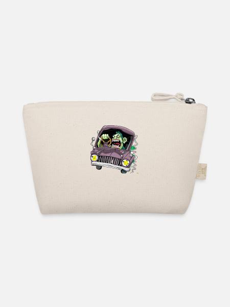 zombie drive a car - Organic Pouch - nature - Back