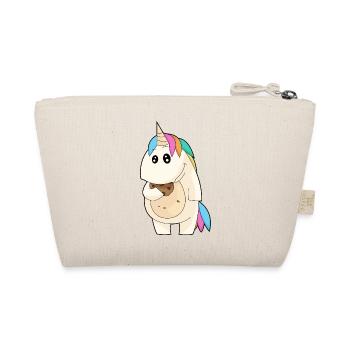 Einhorn Cookie essen süß mollig Geschenk - Bio-Täschchen - Natur - Hinten
