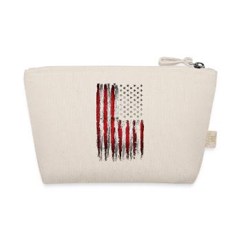 Red and white American flag - Organic Pouch - nature - Back