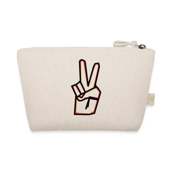 Peace sign - Organic Pouch - nature - Back