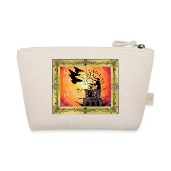 Middle Ages Castle Witching Hour Halloween Horror - Organic Pouch - nature - Back