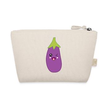 Aubergine Gemüse Kostüm Fasching Karneval - Bio-Täschchen - Natur - Hinten