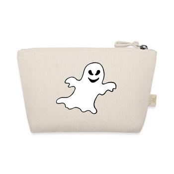 Gespenst Geist Halloween Erschrecken - Bio-Täschchen - Natur - Hinten