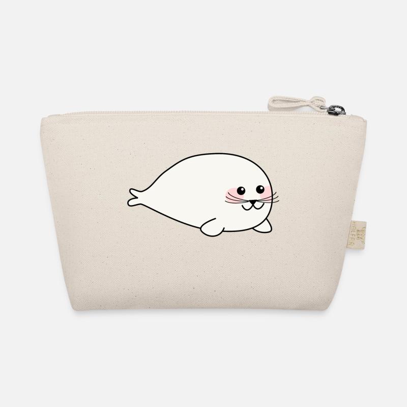 Cute seal baby / Süße Robbe - Bio-Täschchen - Natur
