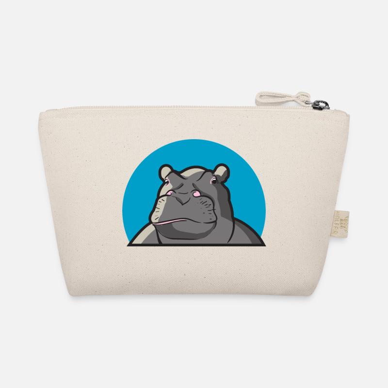 Hippo Hippopotamus Organic Pouch