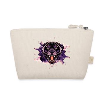 Panther Panter Purple Black Splash Predator Animal - Organic Pouch - nature - Back