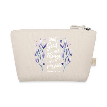 Religious Quote Christian Gift - Organic Pouch - nature - Back
