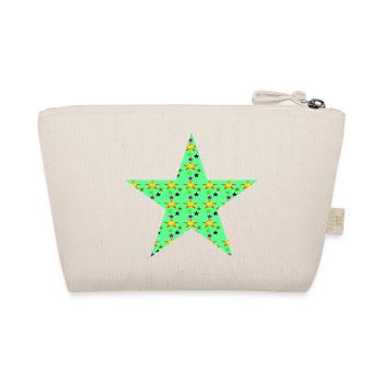 Star with stars - Organic Pouch - nature - Back