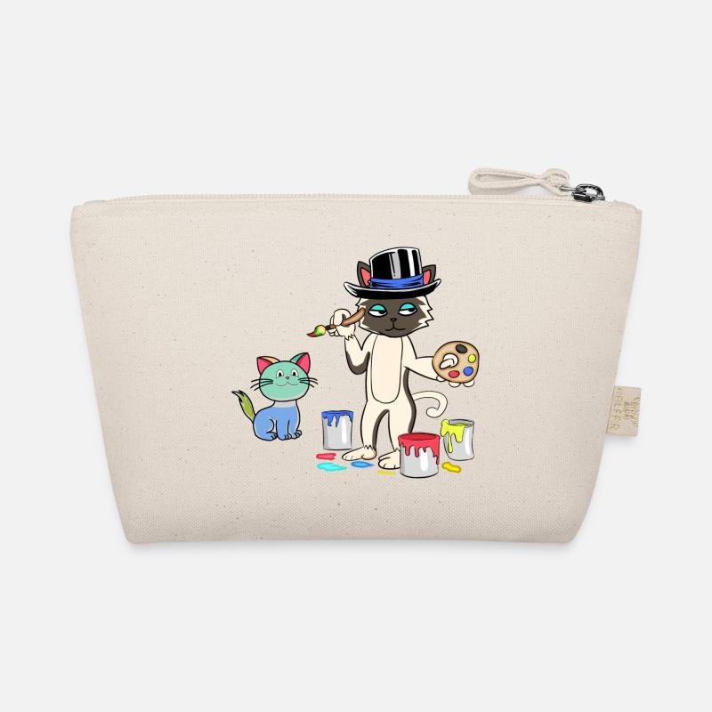 Cat Painter Master Artist Art Academy Organic Pouch