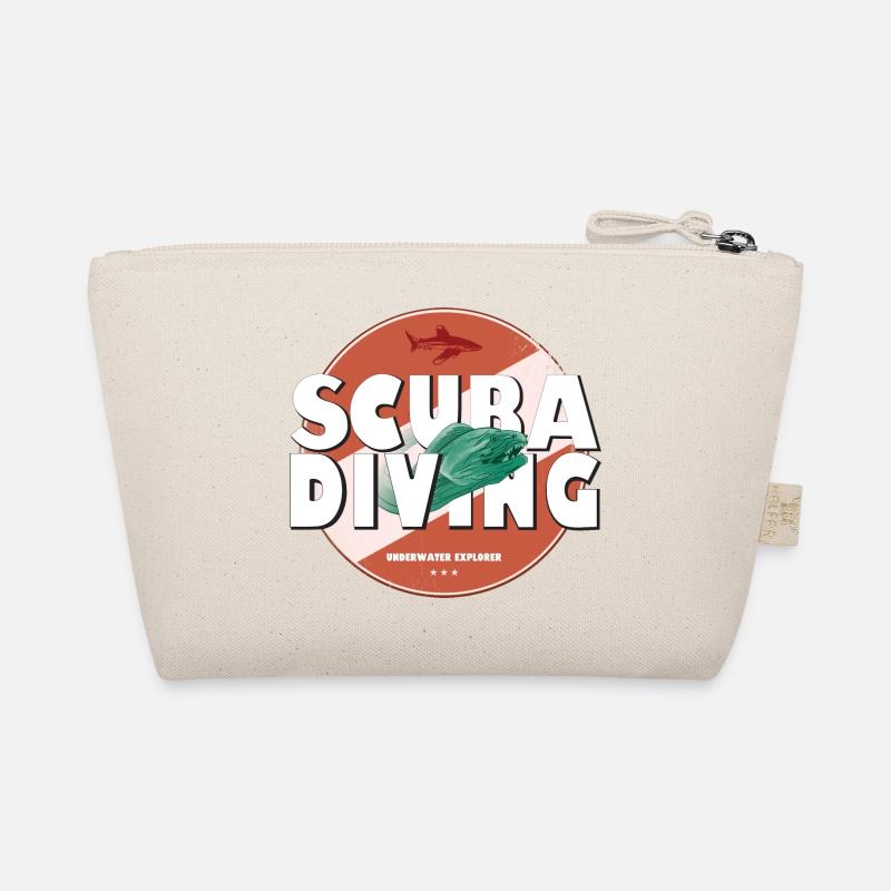 Scuba Diving Patch Logo with Moray Eel Organic Pouch