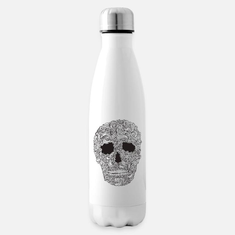 Ornement-Skull - Bouteille isotherme - blanc